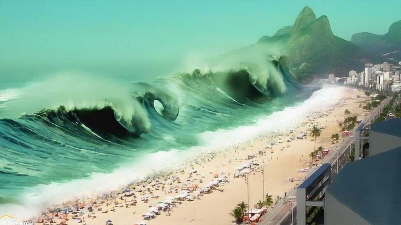 海啸来临图片