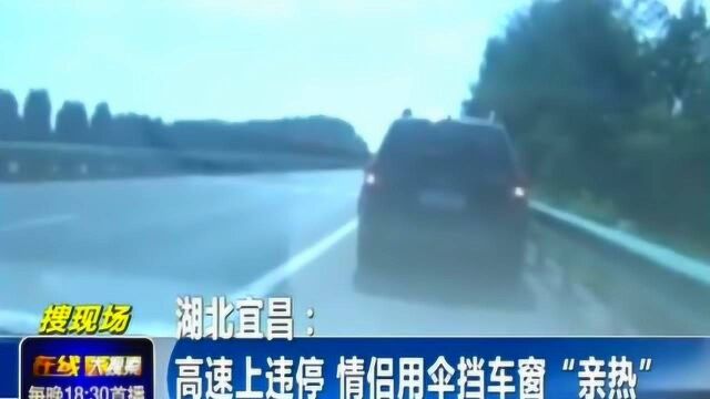 最激情的亲热:遮挡车窗 高速警方叫了几分钟才下车!