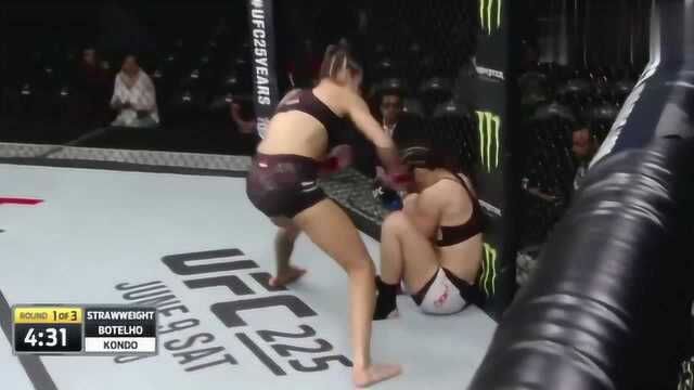 UFC女子草量级最快终结!波丽安娜33秒急速KO近藤朱里!