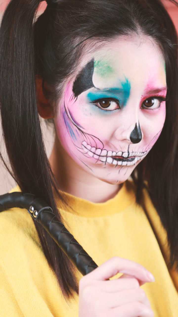 万圣惊奇夜 彩色骷髅妆