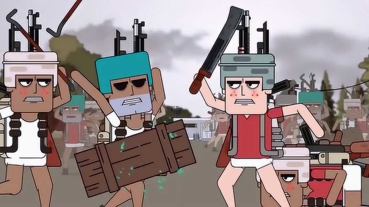 绝地求生痴鸡小队红衣军裹血疯狂力战白衣军团队受困小黑屋