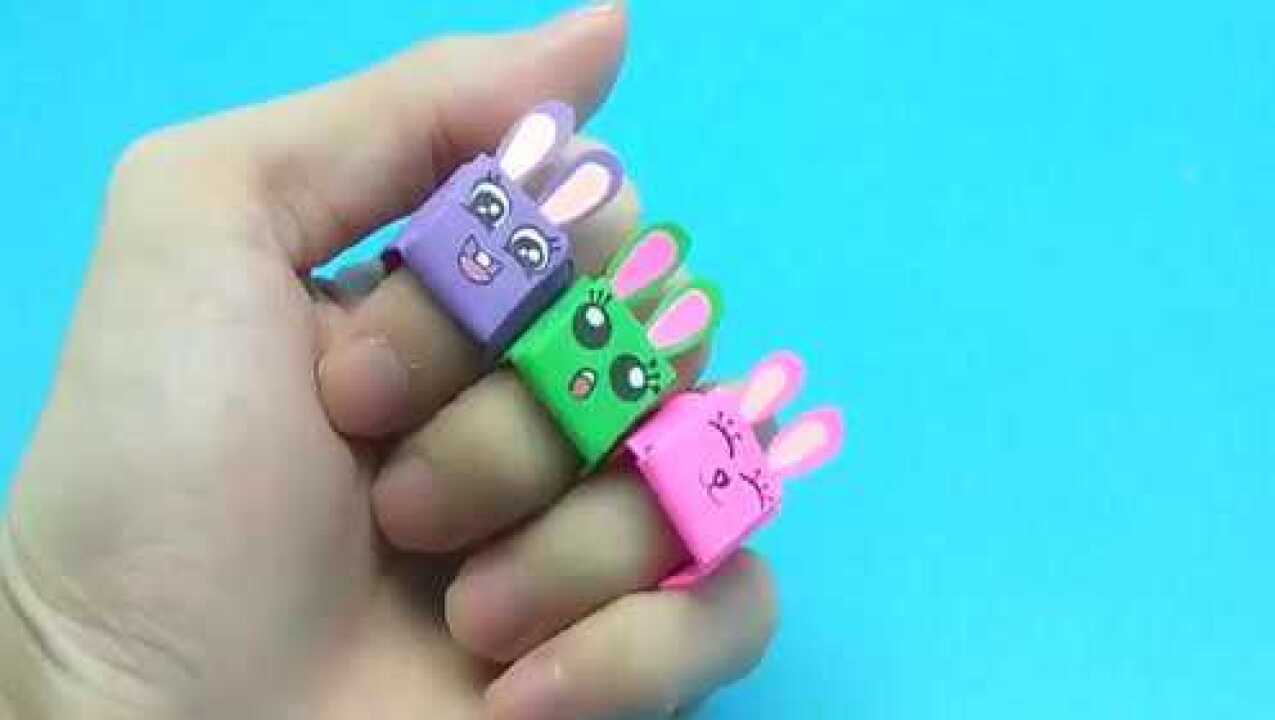 手工折纸教学教大家做可爱的小兔子戒指萌萌哒女孩子最喜欢了
