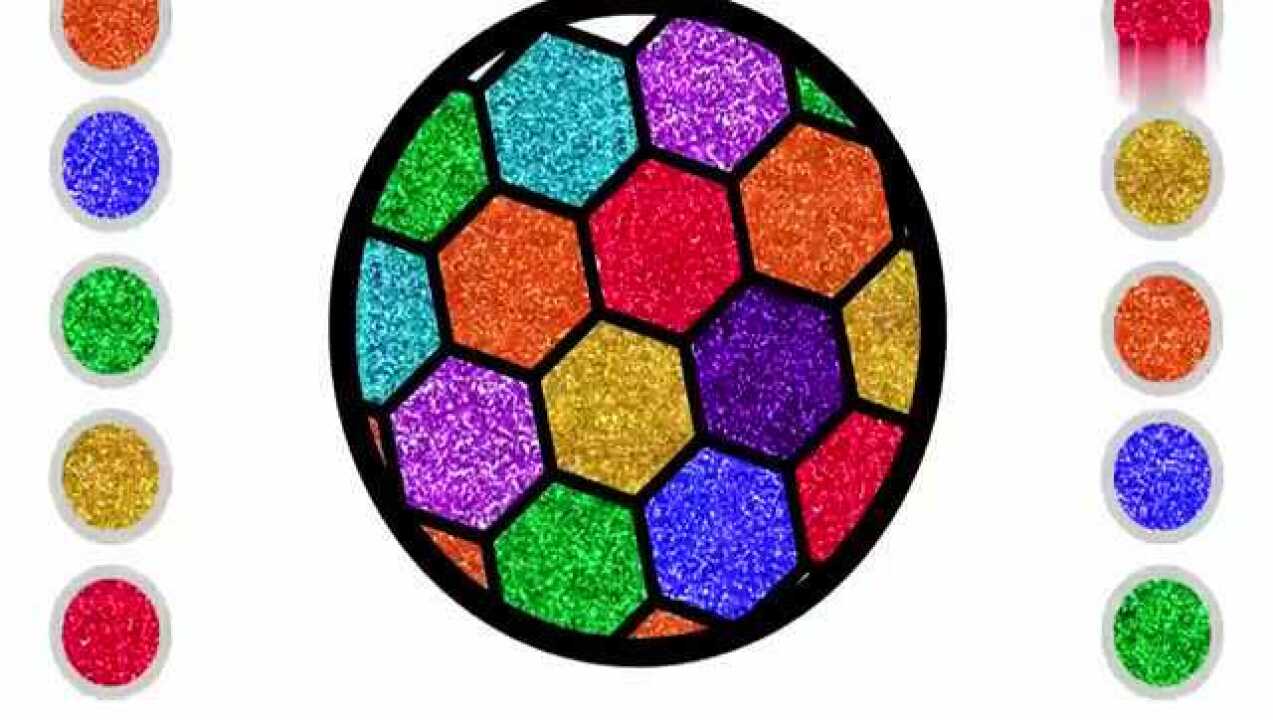 儿童简笔画金粉足球