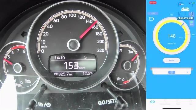 实拍大众VW UP GTID加速过程,1.0T提速确实是慢了点