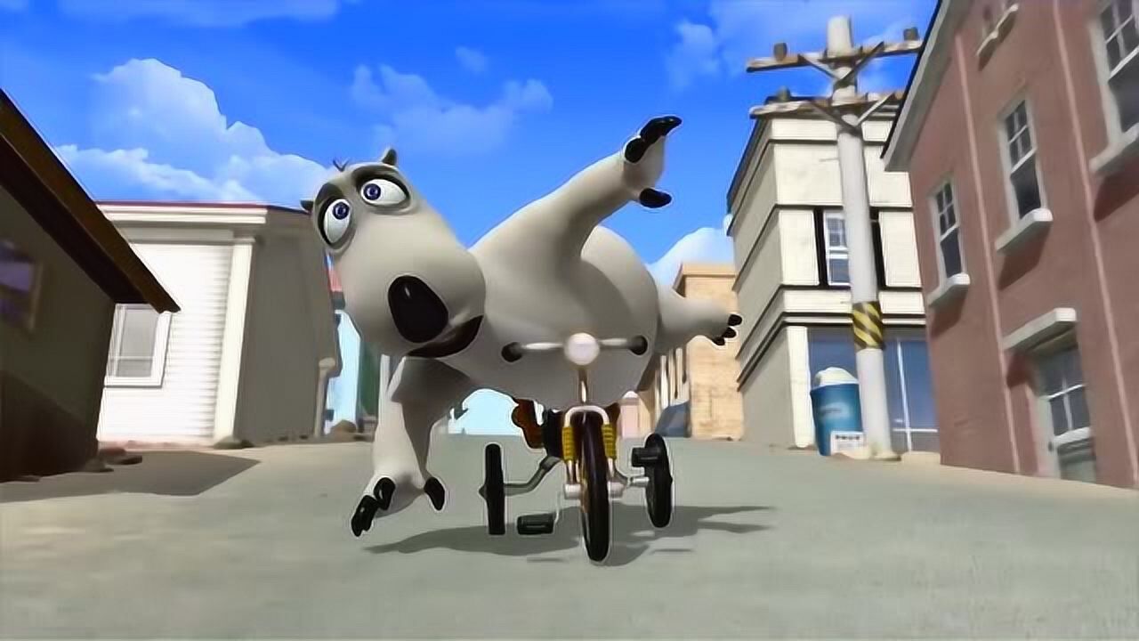 倒霉熊 第一部:倒霉熊骑独轮车在路上飙车