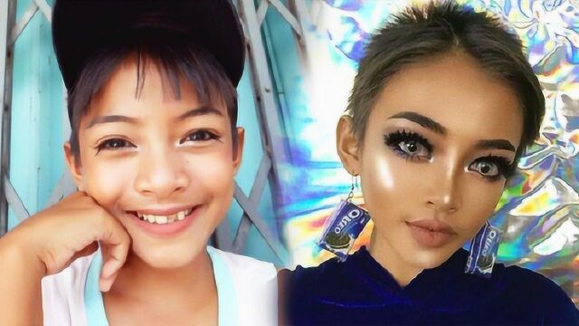 泰国男孩化妆技术超群 12岁为父母赚进一栋别墅