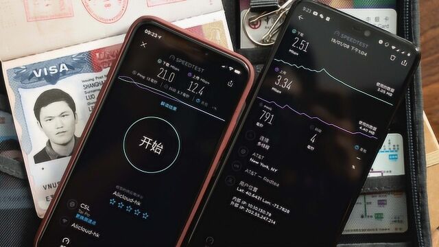 一加eSIM国际上网 vs ATT原生SIM卡  纽约旅行手机上网对比