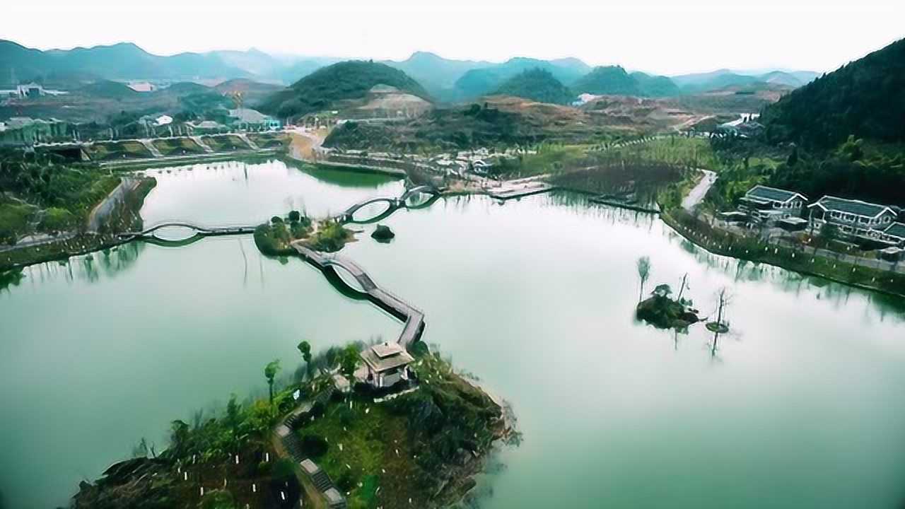 遵義市播州區人民的後花園播雅溼地公園航拍