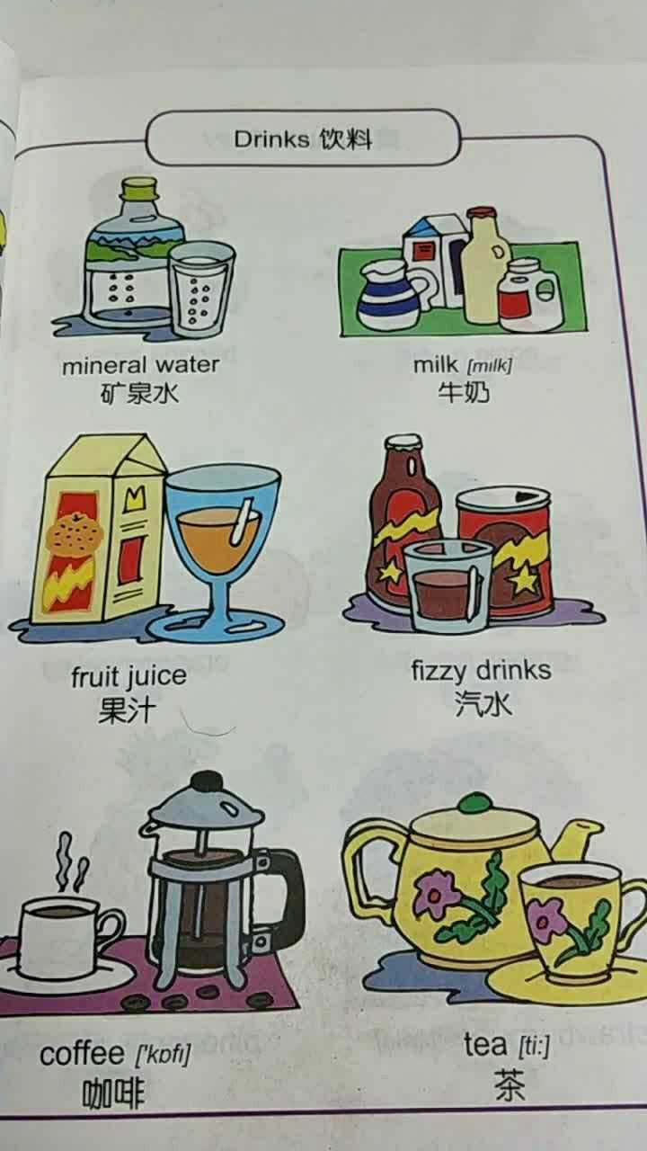 关于果汁的英语单词图片