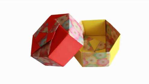 如何折叠一款漂亮的六角盒，手工折纸六角盒之盒身