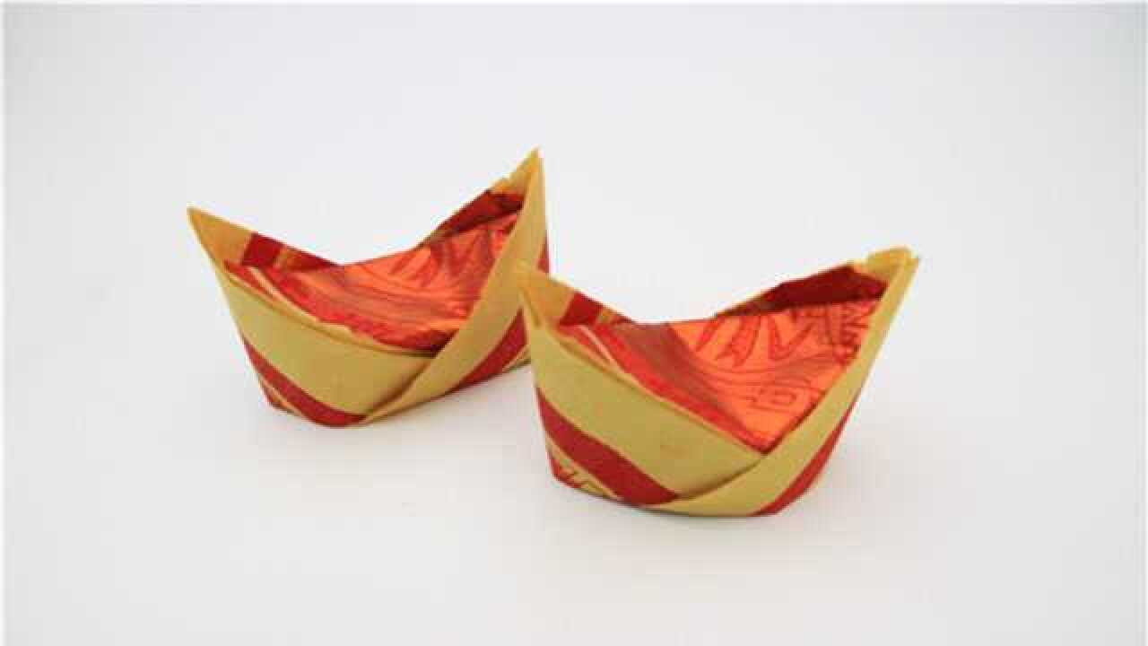 清明节扫墓祭祖教你2分钟学会折元宝这是我老家叠元宝的方法