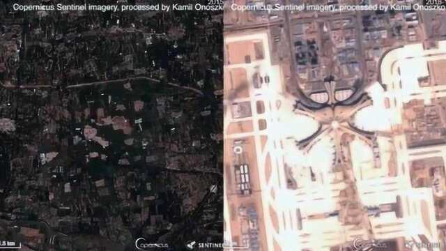 北京大兴国际机场建设延时影像 “中国速度”震撼海外