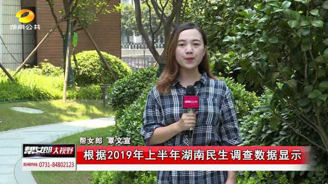 2019年上半年湖南民生调查数据发布