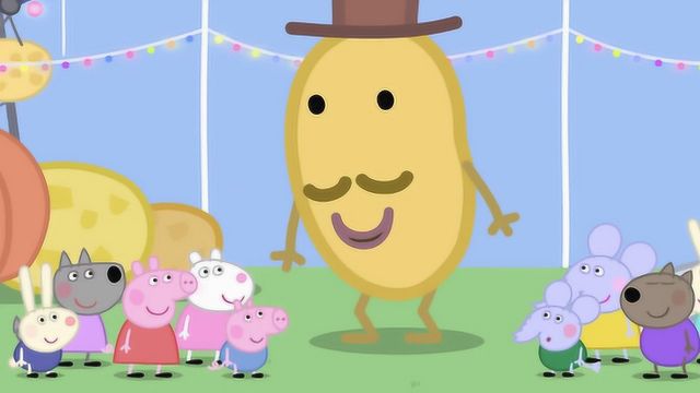 玩具总动园  小猪佩奇来游乐场发现滑梯坏了,土豆先生送新滑梯!