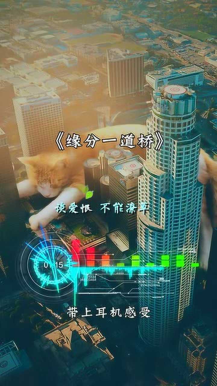 缘分一道桥你想走就请立马抽刀爱一笔勾销