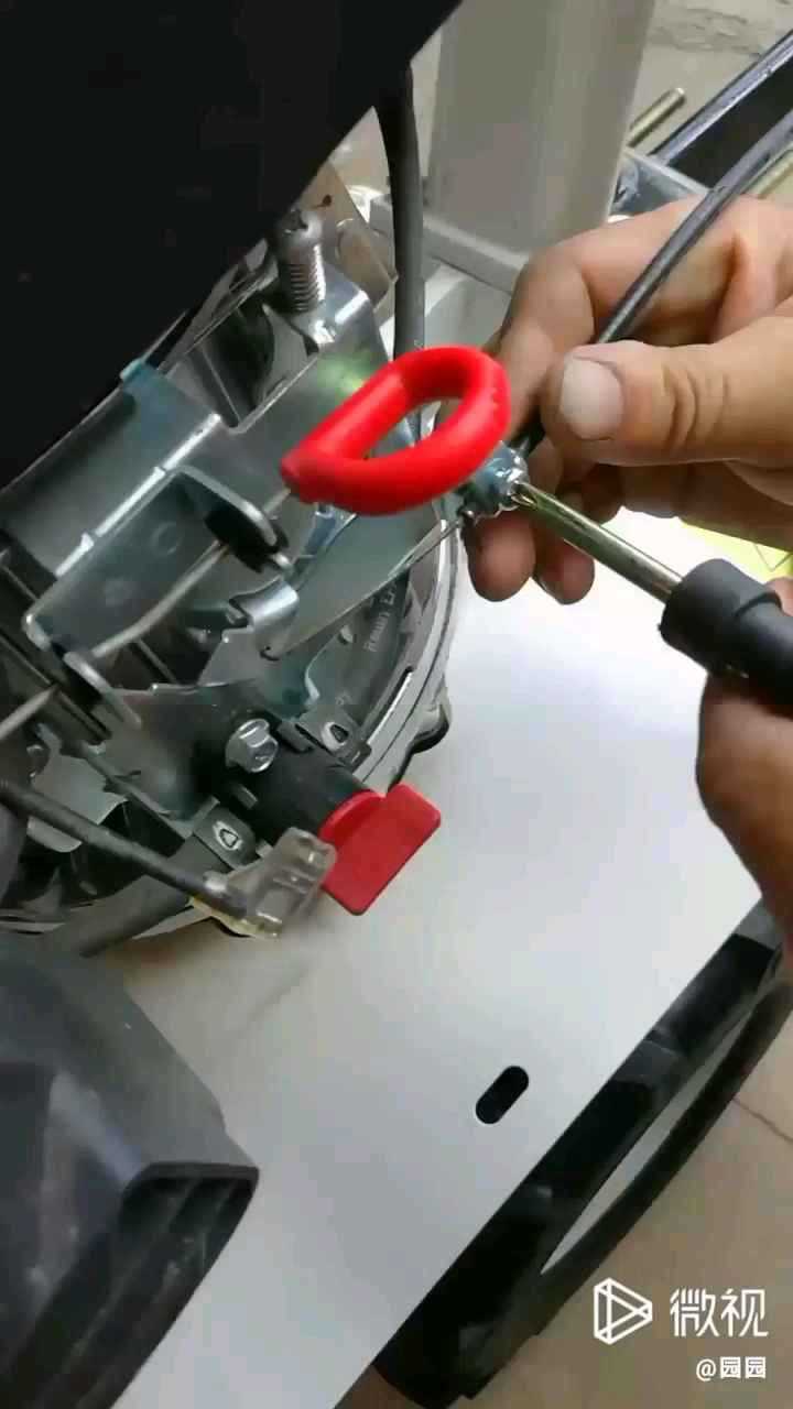 微耕机油门线的安装