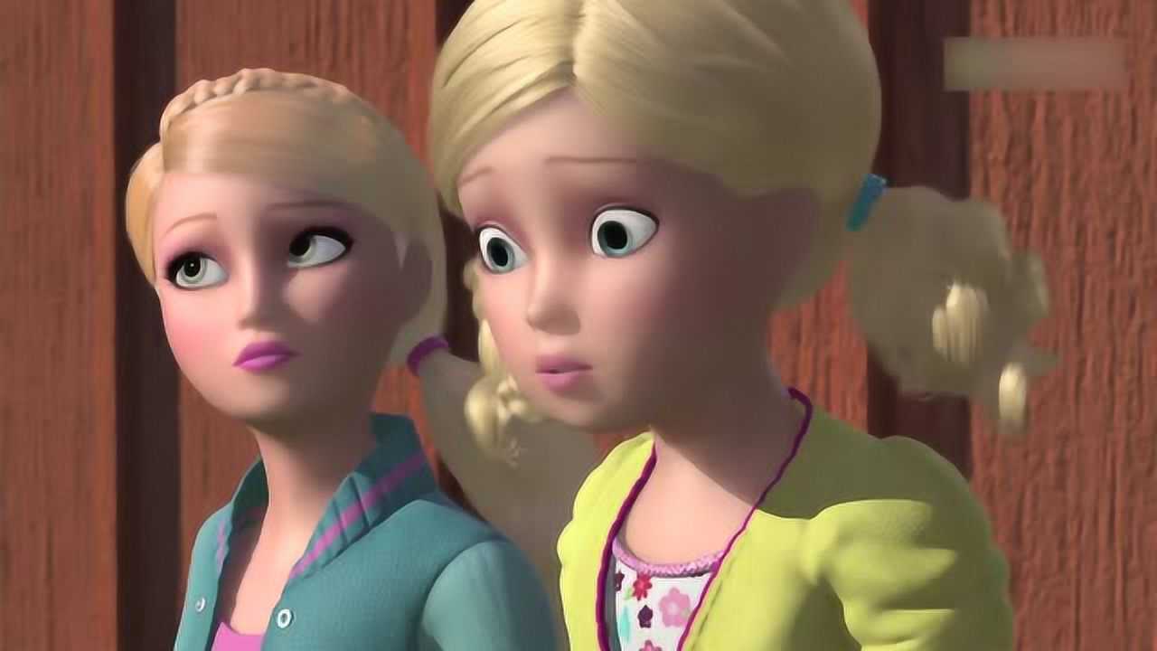 芭比大电影:芭比好厉害,竟带着神奇白马来比赛,这下稳赢了