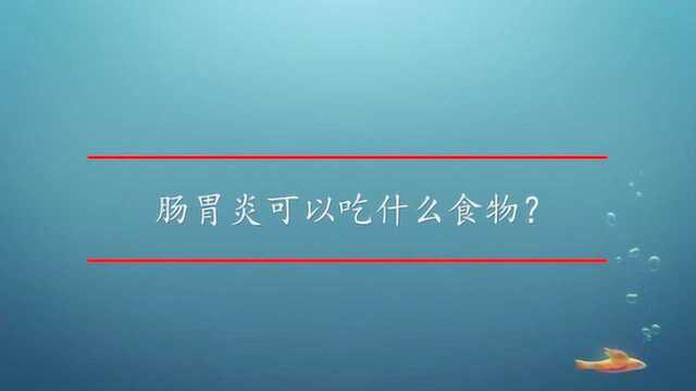 肠胃炎可以吃什么食物?