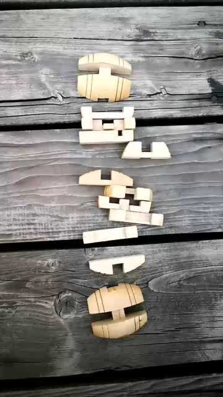 鲁班锁酒桶锁拼法