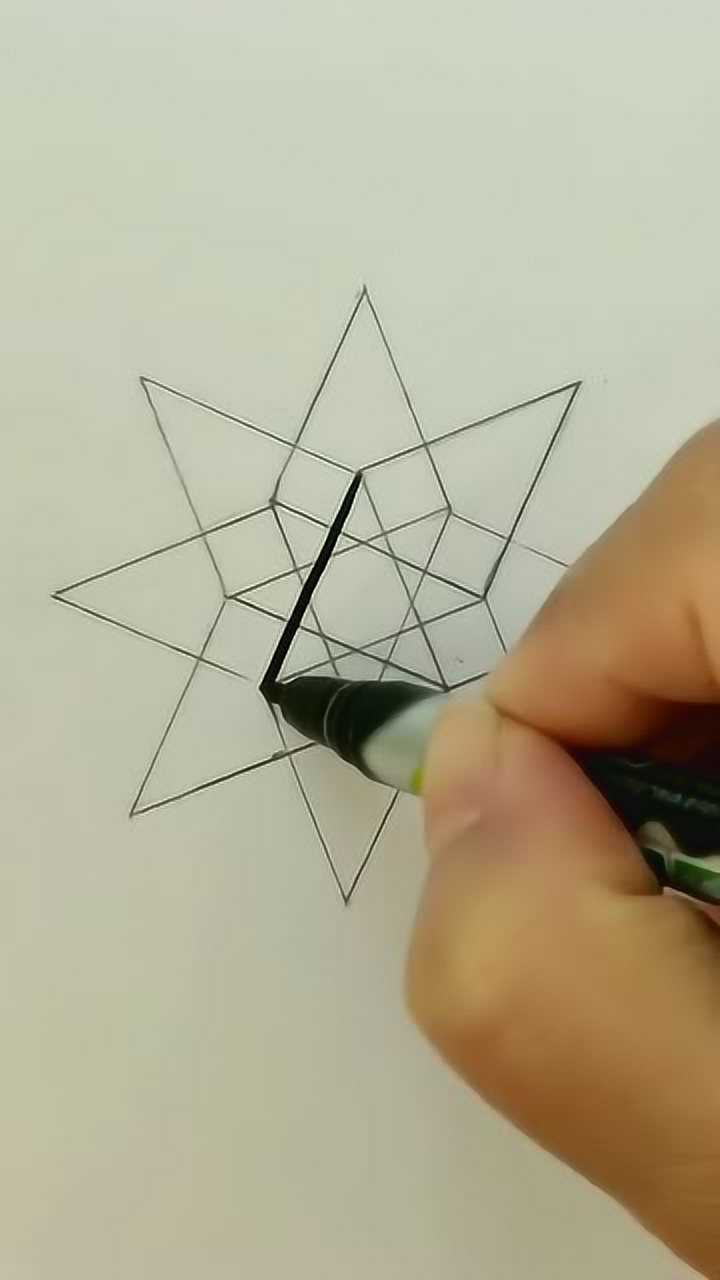 一笔画出双八芒星
