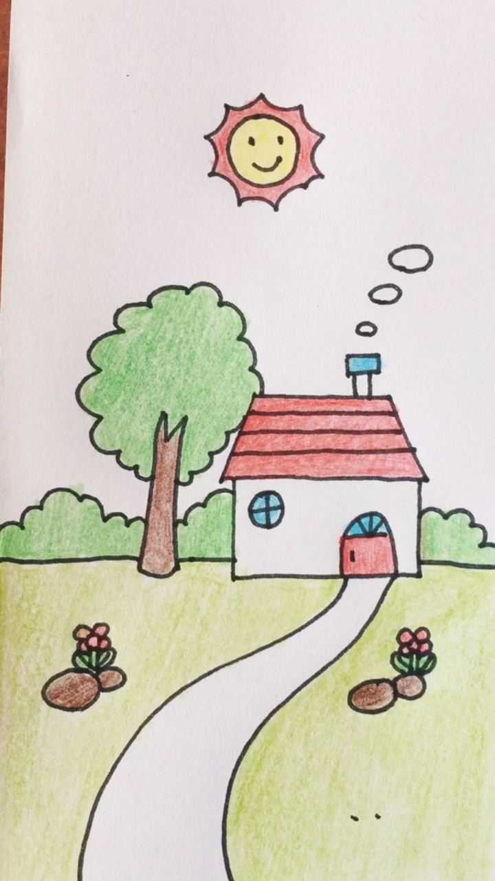 画一座房子美丽的房子图片