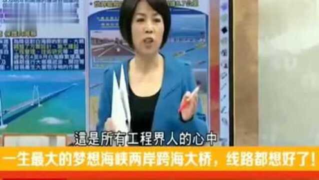 台湾学者:一生最大的梦想海峡两岸跨海大桥,连线路都已经想好了