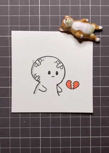 受伤了这样画简笔画画画教程画画