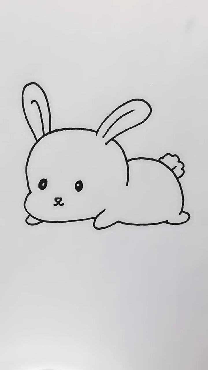 趴趴兔 #动物简笔画  #一看就会 #小兔子