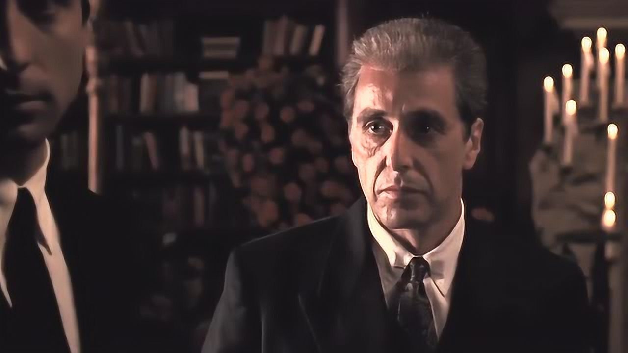 教父3经典的一幕文森如愿以偿接管柯里昂家族