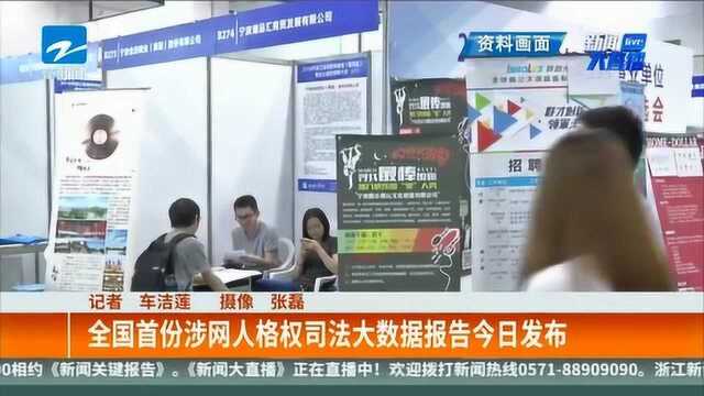 全国首份涉网人格权司法大数据报告发布