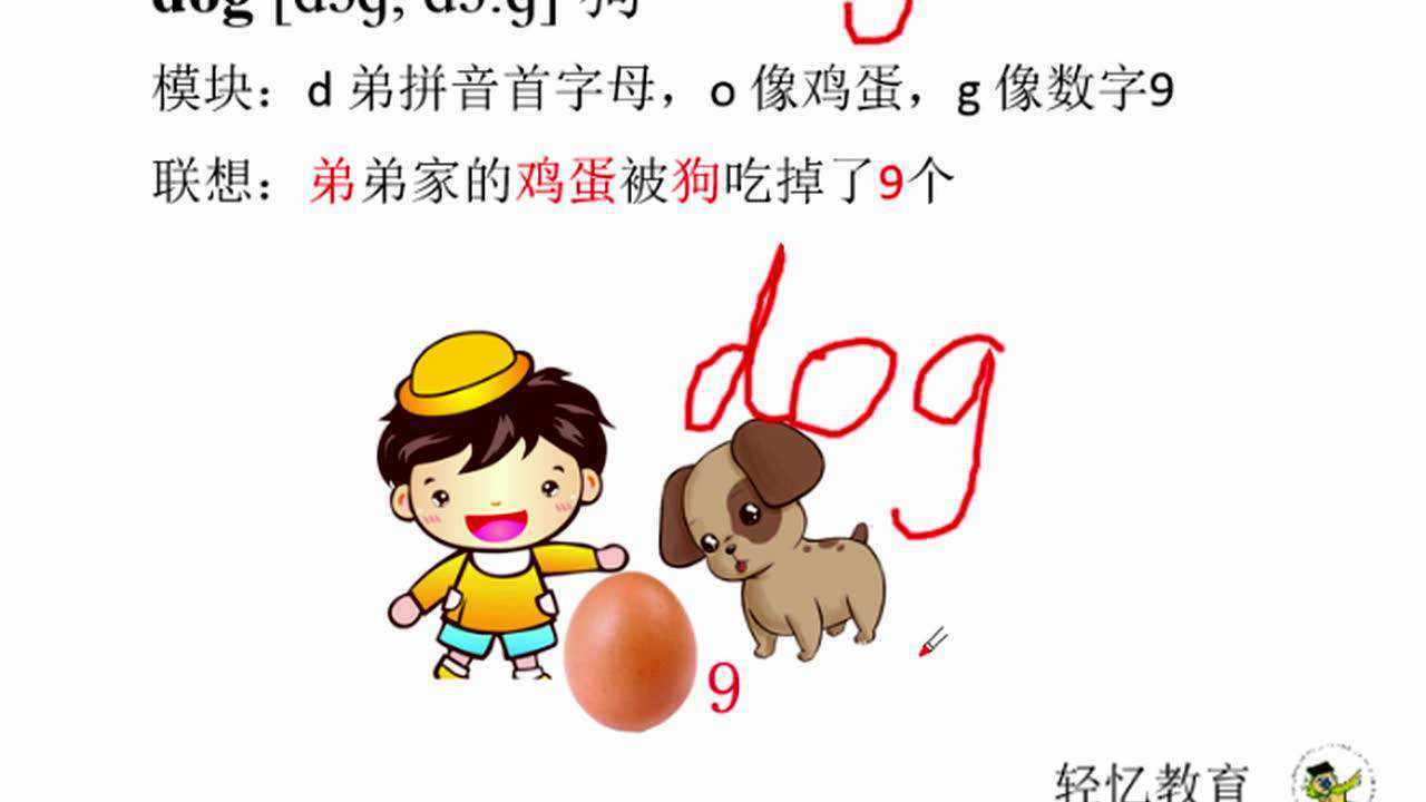 常用动物英语单词大全巧记,dog狗单词记忆方法_高清1080P在线观看平台_腾讯视频