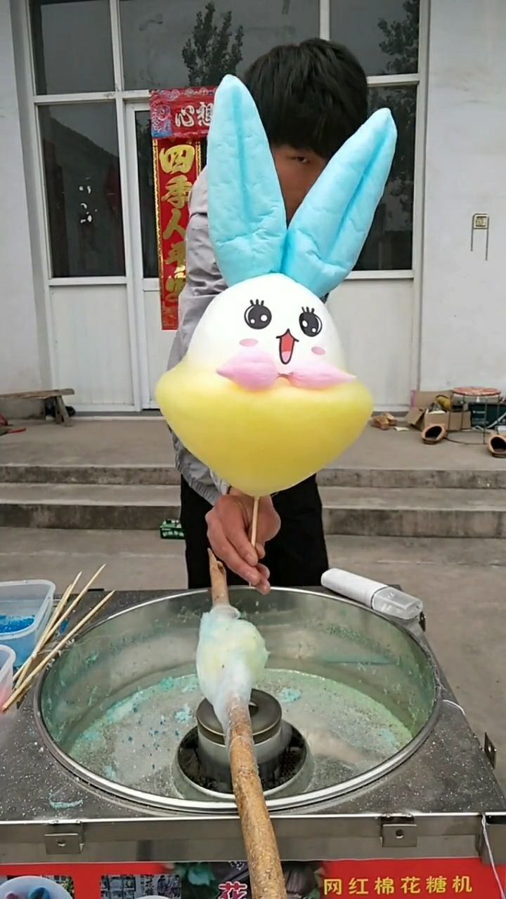 花式棉花糖之小兔子棉花糖,是只母兔子哦!