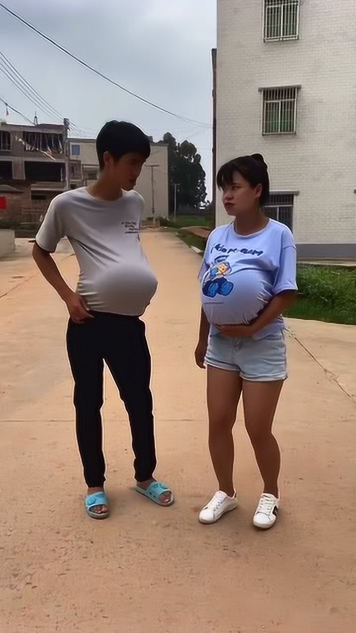 小女生怀孕大肚子男人图片