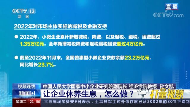 让企业休养生息,减税降费等政策是否持续?专家回应