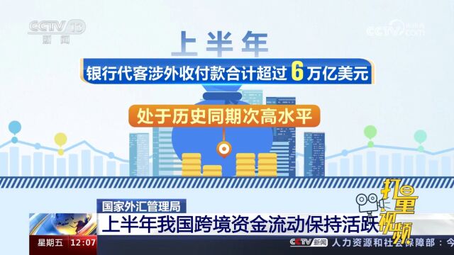 关注!上半年我国跨境资金流动保持活跃,银行结售汇差18亿美元