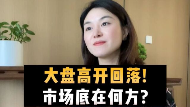 大盘高开回落!市场底在何方?