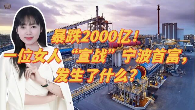 暴跌2000亿!一位女人“宣战”宁波首富,发生了什么?