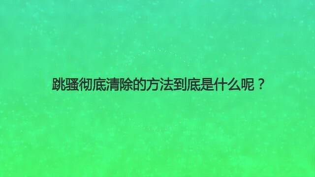 跳骚彻底清除的方法到底是什么呢?