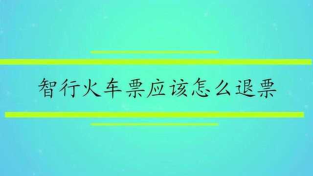 智行火车票应该怎么退票