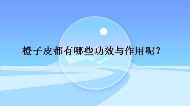 橙子皮都有哪些功效与作用呢?