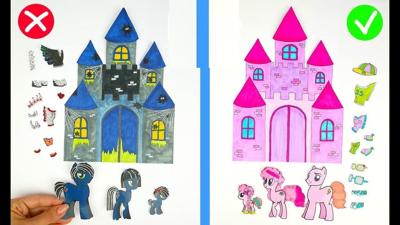 成人卡纸手工 画画小马宝莉暮光闪闪公主漂亮小裙子