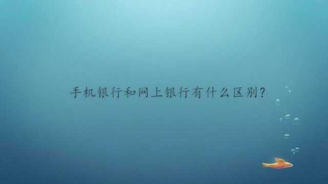 手机银行和网上银行有什么区别?