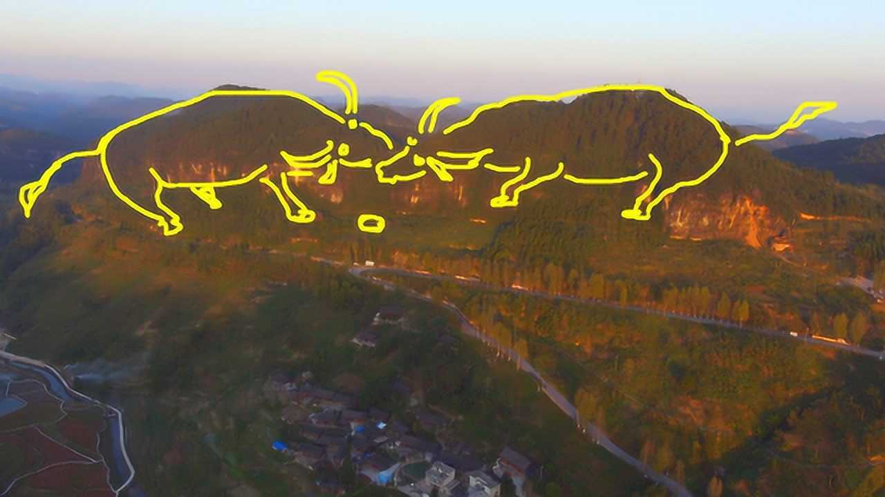 此地牛气冲天,牛形山势不可挡,非常牛气的风水宝地