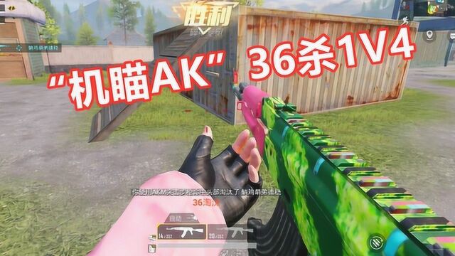 大迟游戏解说:机瞄AK36杀1V4!成功与失败,只介于一个灵敏度