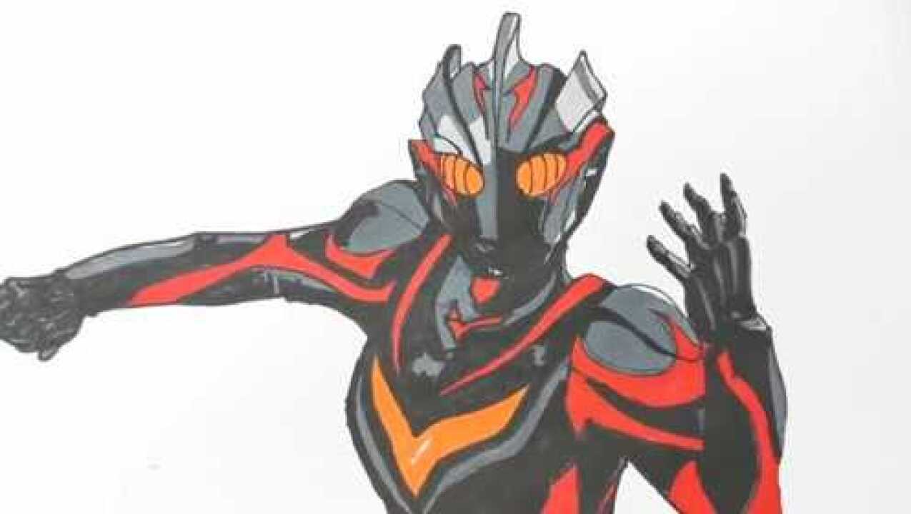 一起来画黑暗扎基奥特曼最强反派之一诺亚奥特曼复制版