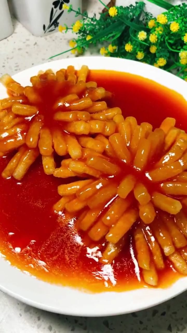 土豆菊花,超好吃