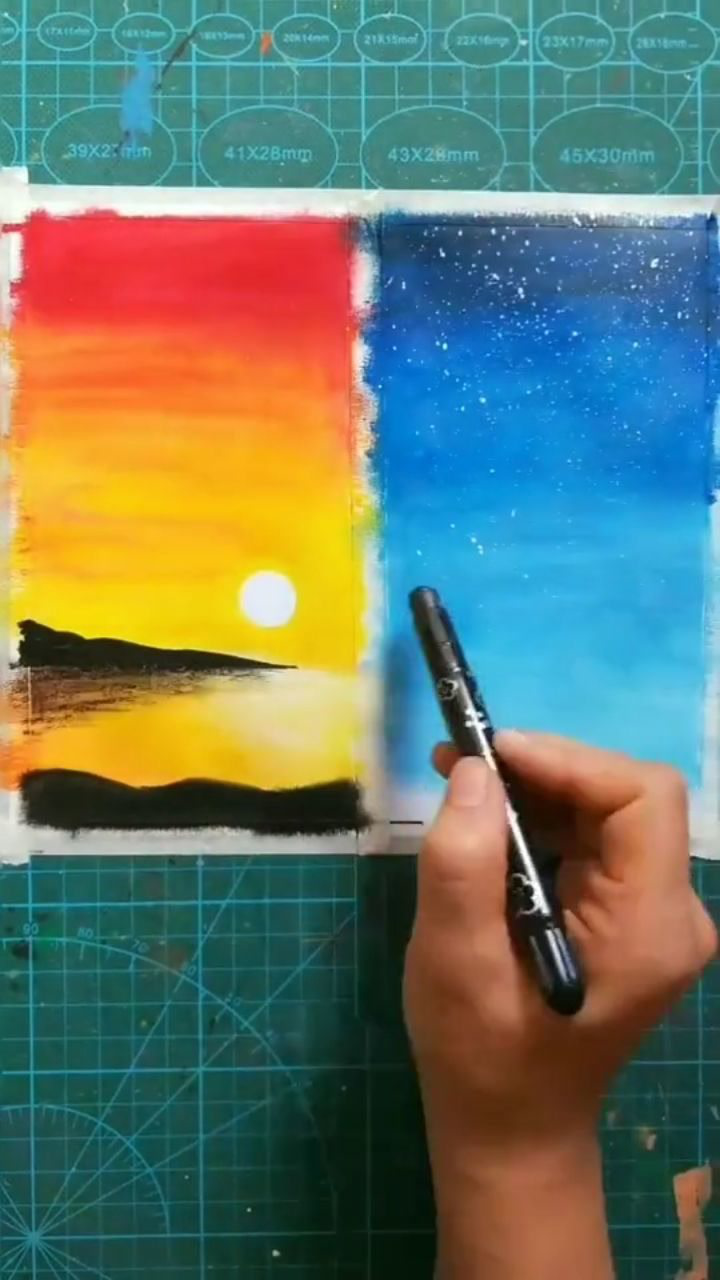 画白天与黑夜的简笔画_腾讯视频