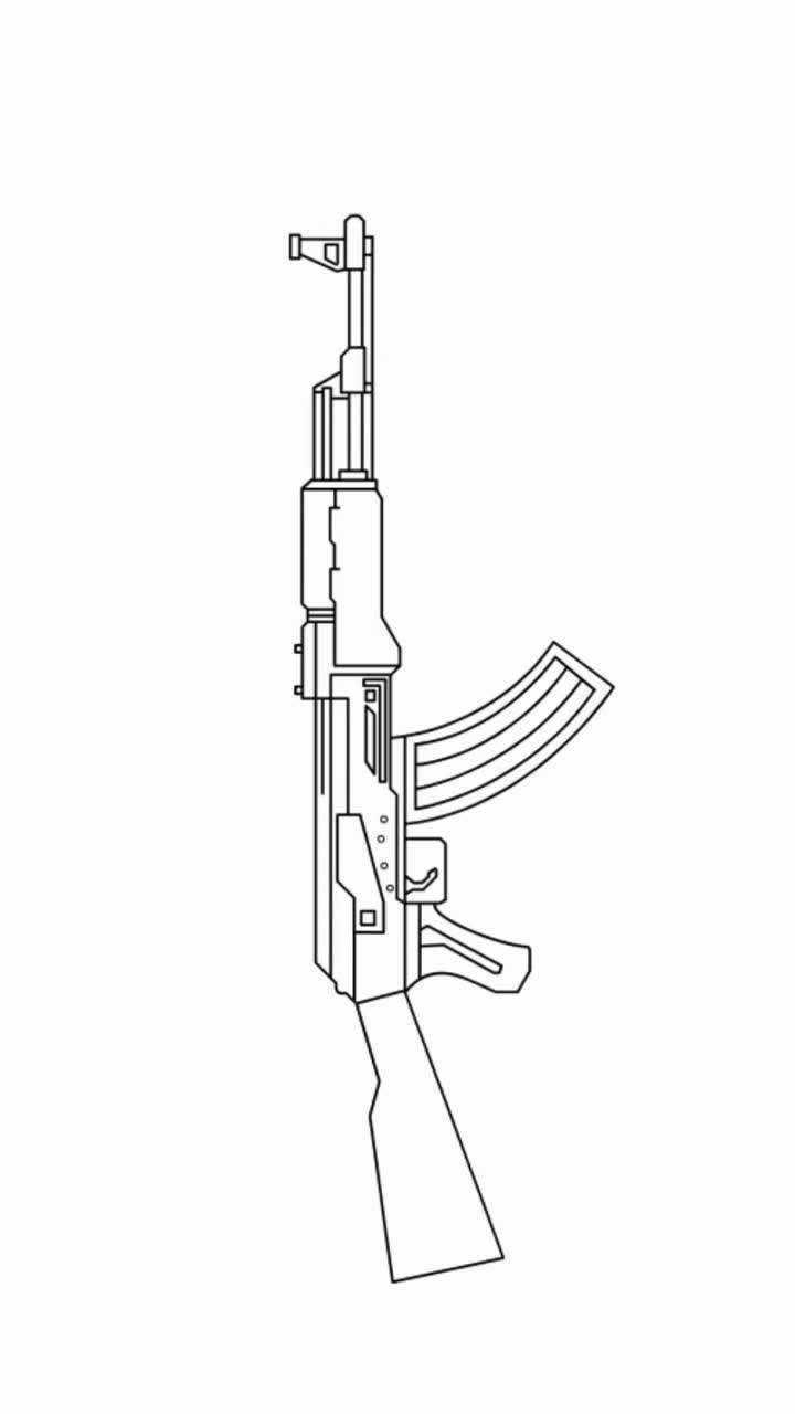 手绘游戏武器装备系列akm突击步枪_腾讯视频