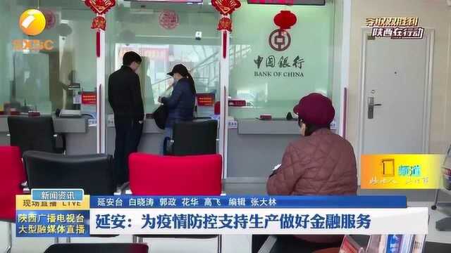 延安:为疫情防控支持生产做好金融服务