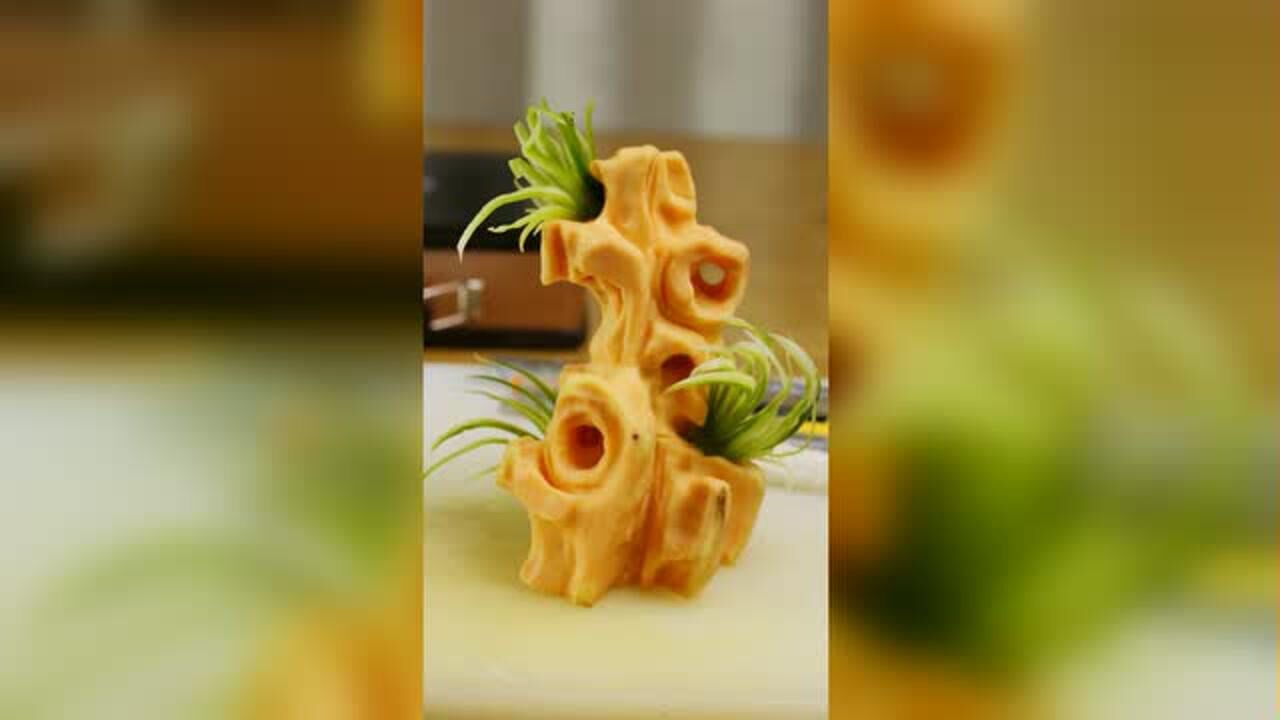 假山--周毅食品雕刻高清视频教程